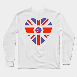 British Nepalese Multinational Patriot Flag (Heart) Long Sleeve T-Shirt